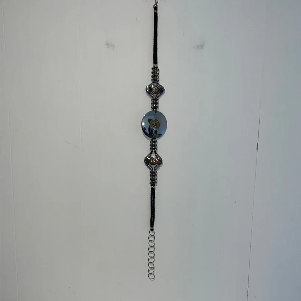 Vintage 1980 Artisan Art to Wear Belt Rope & Metal Mixed Metal Cinch Waist